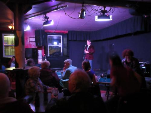 Dale Jarvis tells a spooky tale at The Ship Pub, 2016